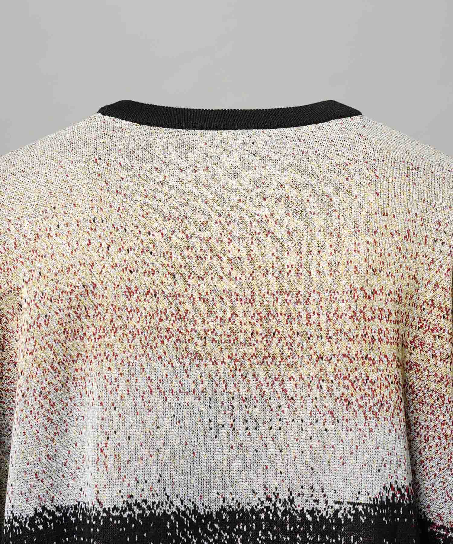 주요 현대 미술 승무원 넥 니트 풀오버