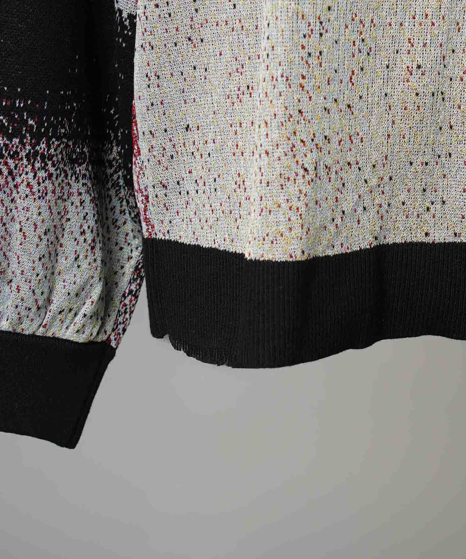 주요 현대 미술 승무원 넥 니트 풀오버