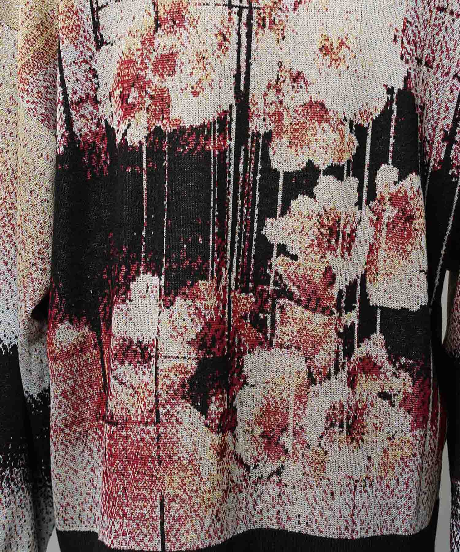 주요 현대 미술 승무원 넥 니트 풀오버