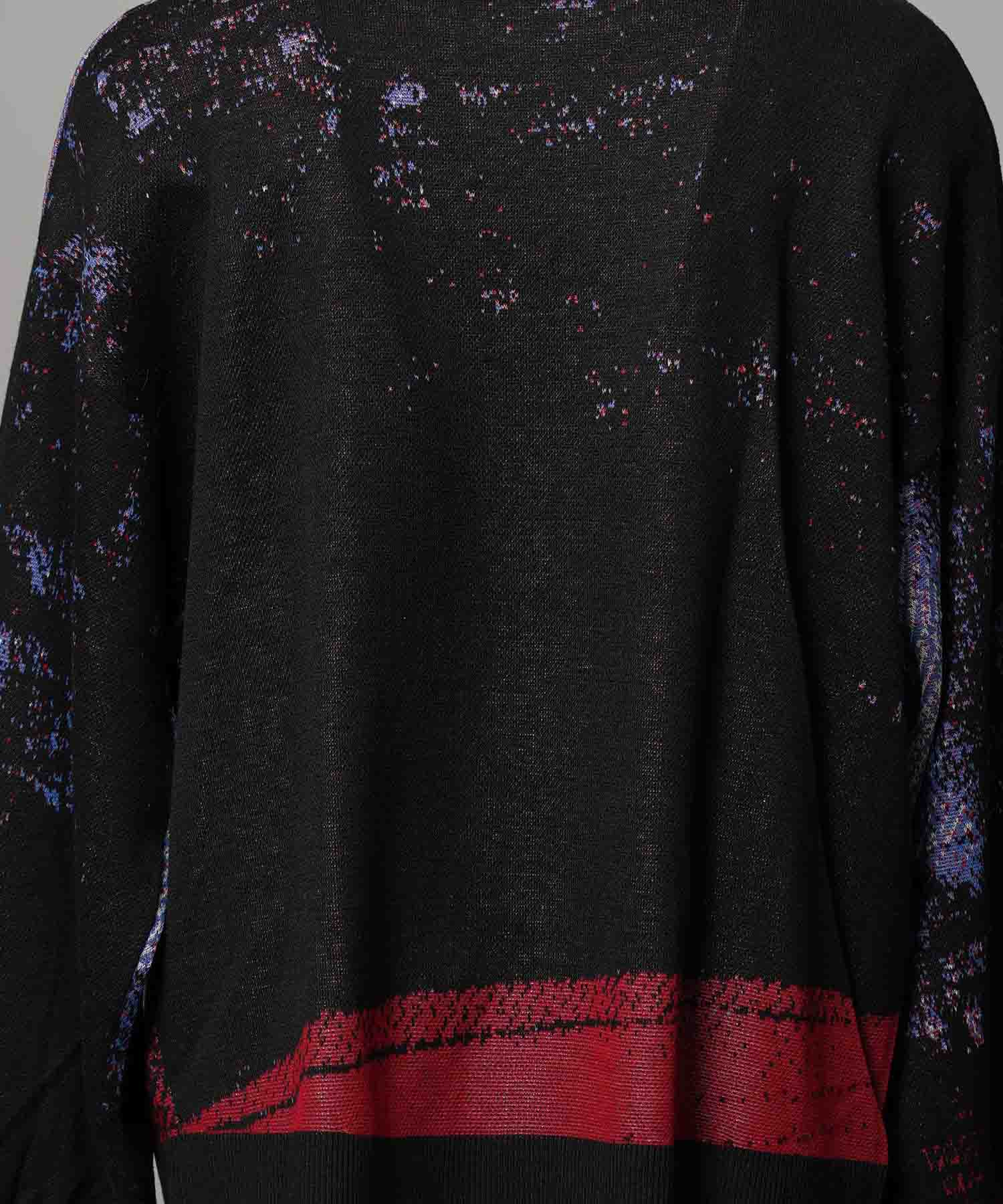 주요 현대 미술 승무원 넥 니트 풀오버