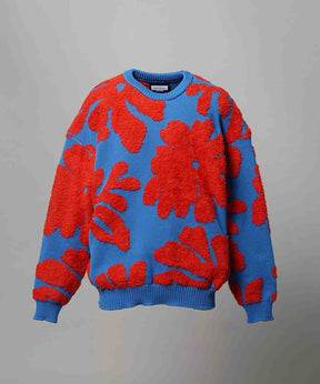 [25AW PRE-ORDER] Botanical Jacquard Prime-Over Crew Neck Knit Pullover