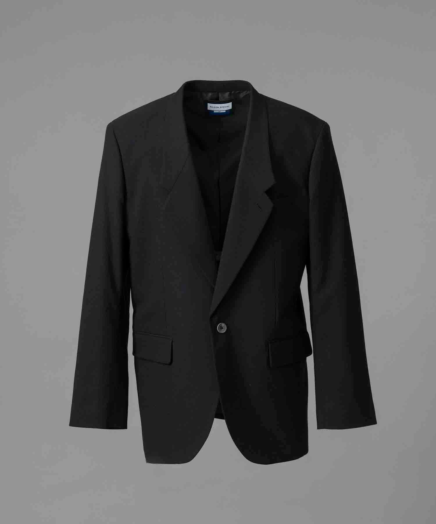 [24AW Pre-Order] CHAMBRAY WOOL Prime-Over Three-dimensional Cutting Tailored Jacket (Copy)