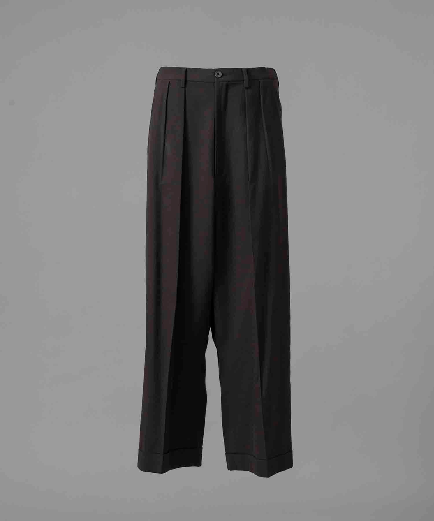 [24AW Pre-Order] CHAMBRAY WOOL Prime-Wide Three-dimensional Cutting Cutting Cutting Cutting Cargo Pants (Copy)