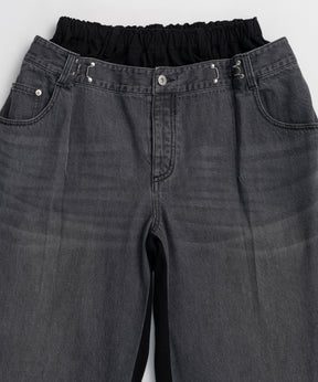 【2026Summer PRE-ORDER】2WAY Back French Terry Denim Pants