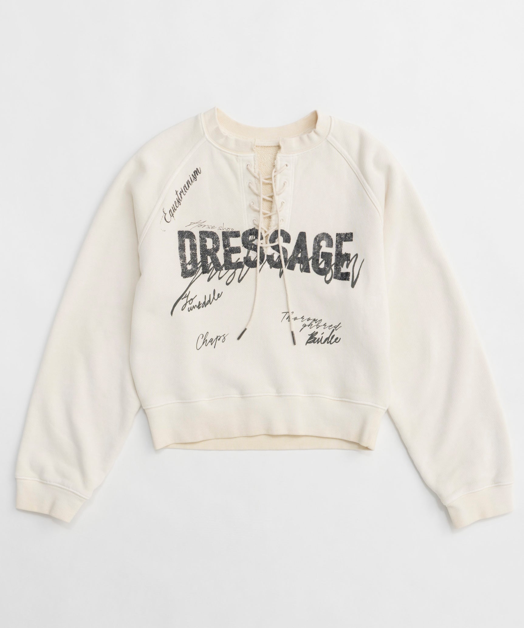 【25SPRING PRE-ORDER】DRESSAGE Lace Up Vintage Sweatshirt