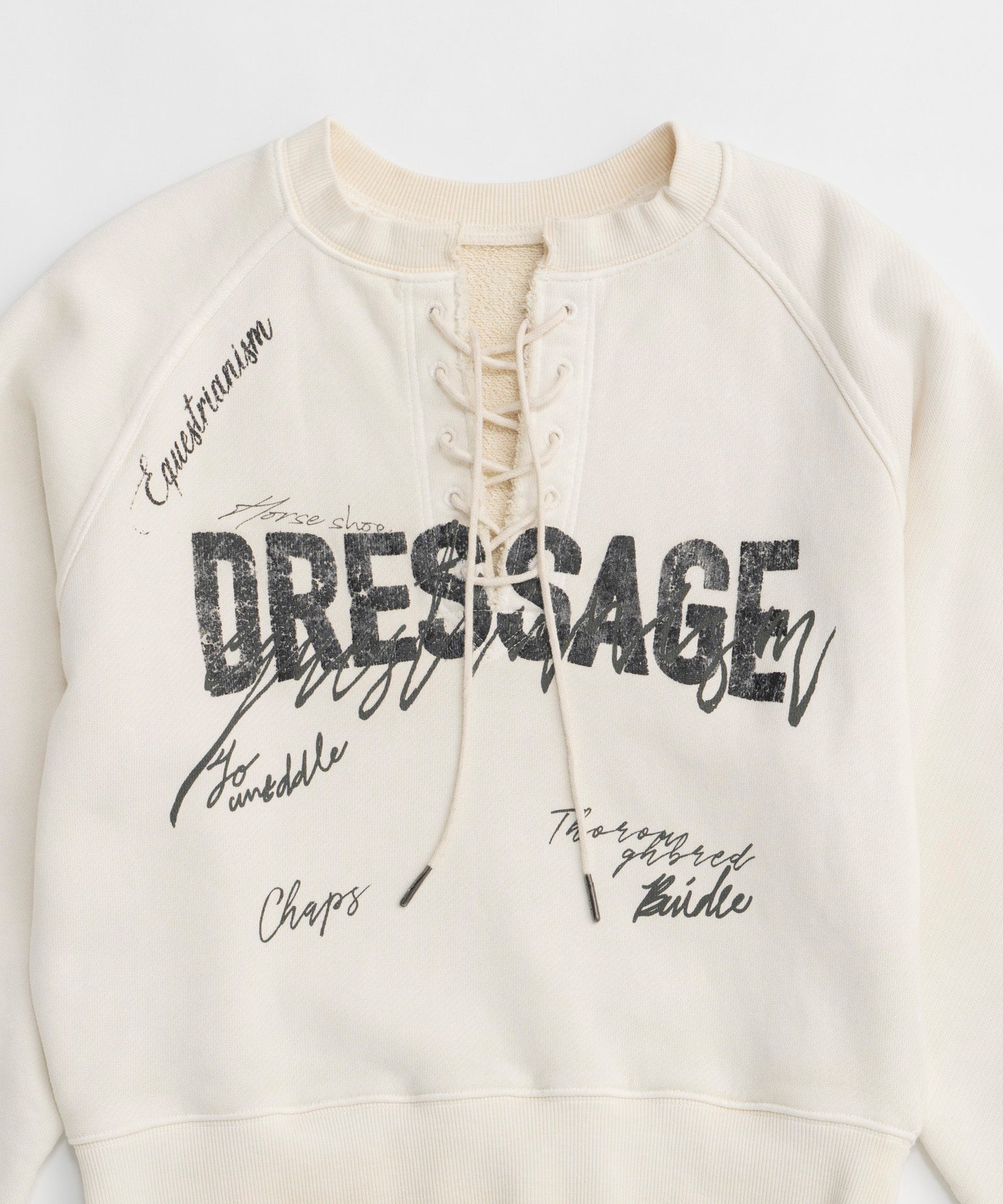 【25SPRING PRE-ORDER】DRESSAGE Lace Up Vintage Sweatshirt