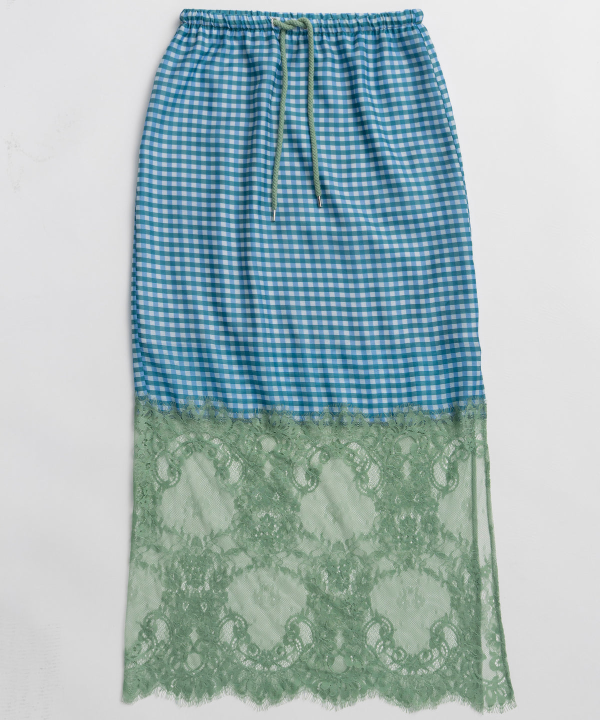 【2026Summer PRE-ORDER】Check Lace Tight Skirt