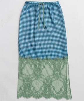 [2026Summer PRE-ORDER] Check Lace Tight Skirt