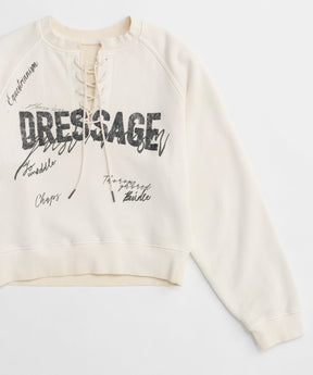 【25SPRING PRE-ORDER】DRESSAGE Lace Up Vintage Sweatshirt