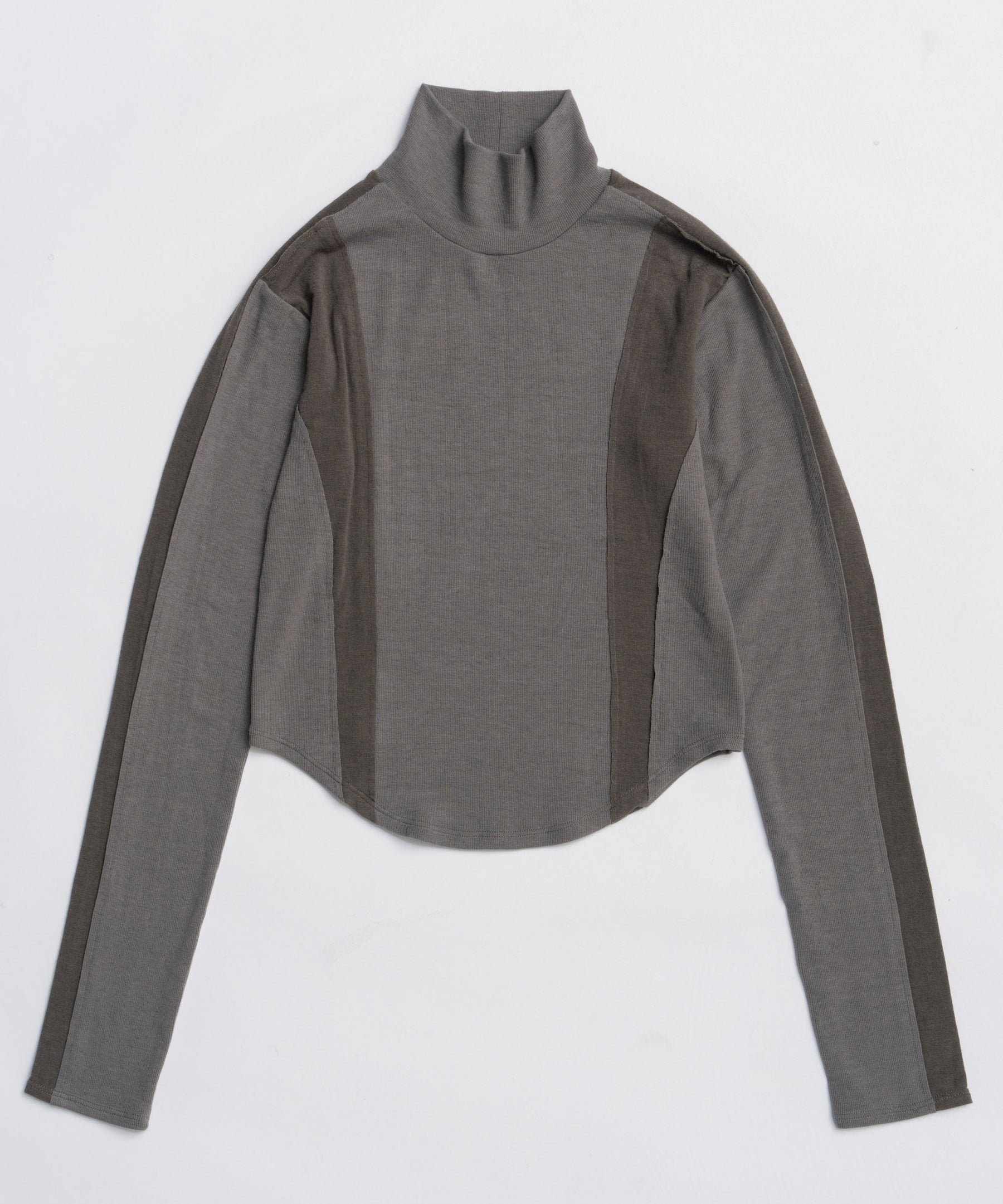 heve♡Arch Peplum knit、チャコール Arch Peplum knit charcoal | HEVE