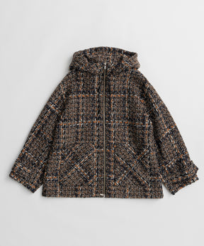 【26WINTER COLLECTION】Tweed Hoodie Coat
