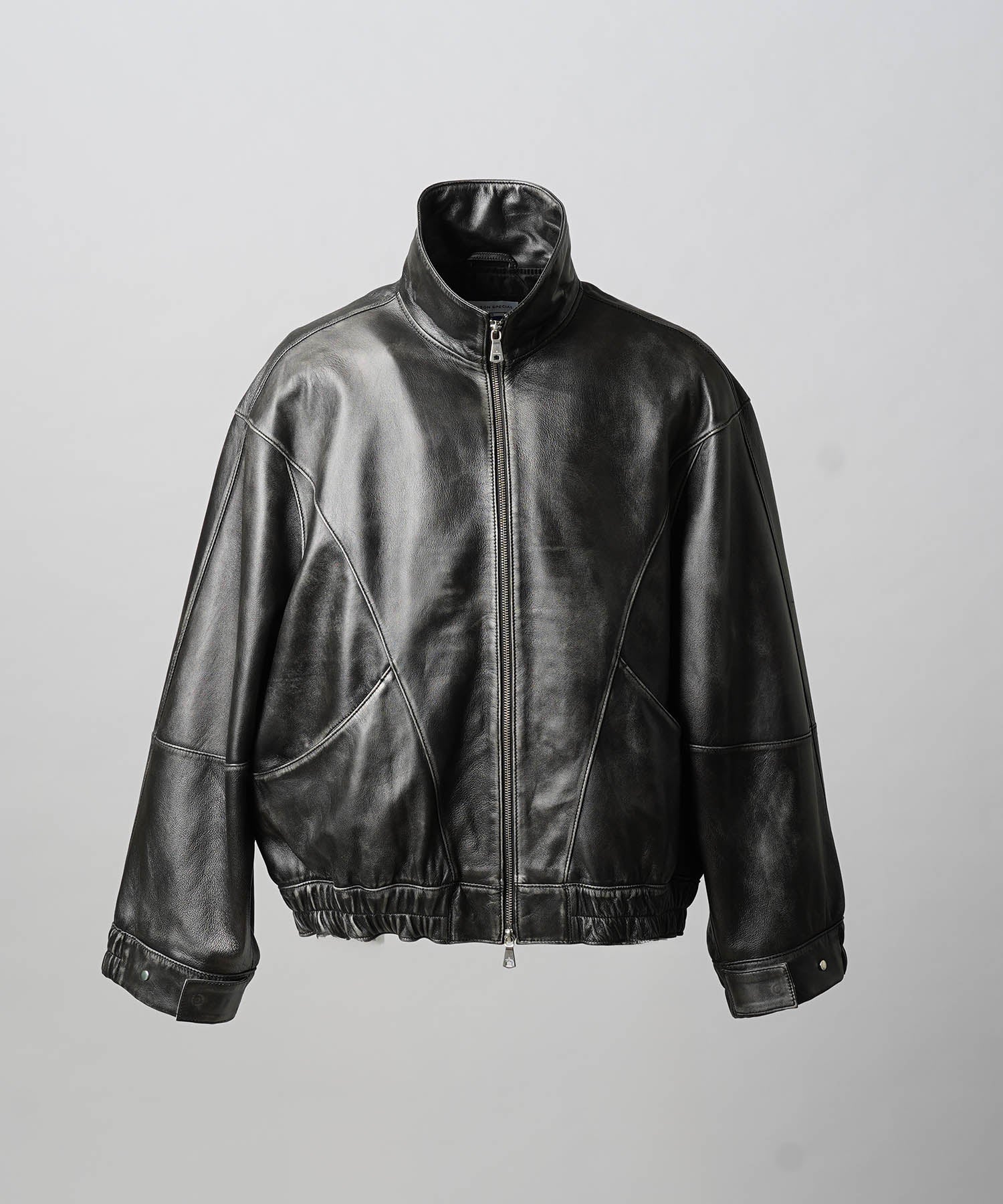 [25AW 사전 주문] 양 가죽 스탠드 칼라 블루슨