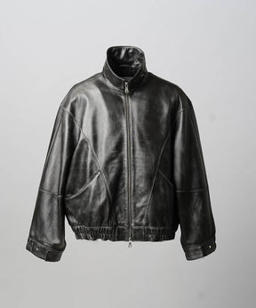 [25AW 사전 주문] 양 가죽 스탠드 칼라 블루슨