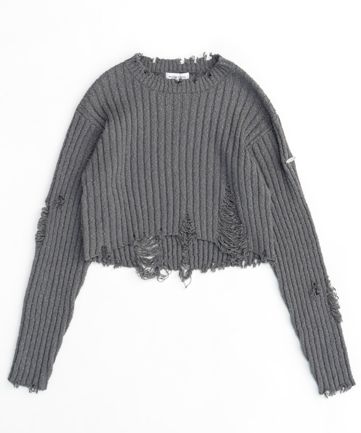 【24AUTUMN PRE-ORDER】Slab Distressed Effect Knitwear