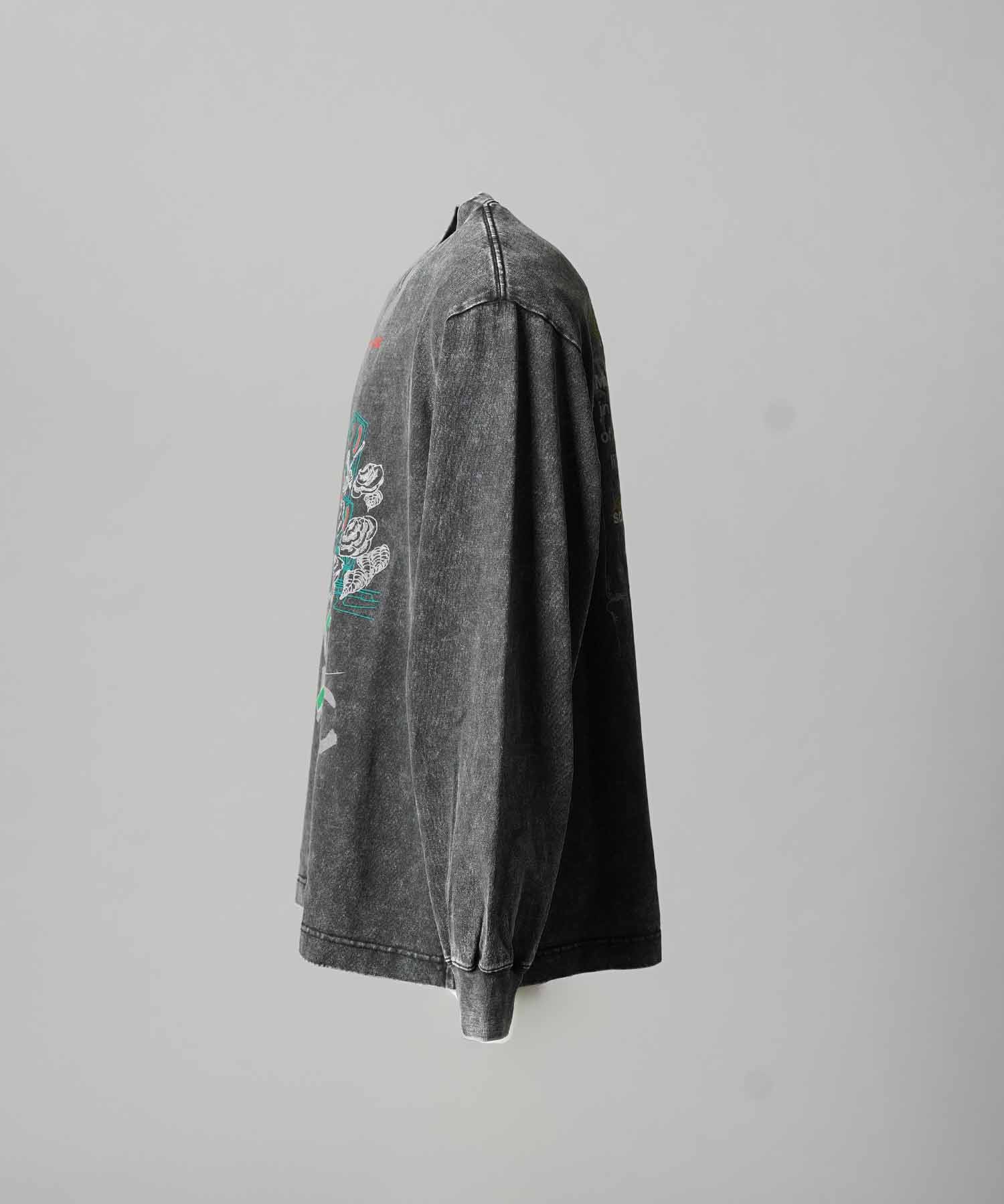 Artist Graphical Embroidery Prime-Over Crew Neck Long Sleeve T-Shirt