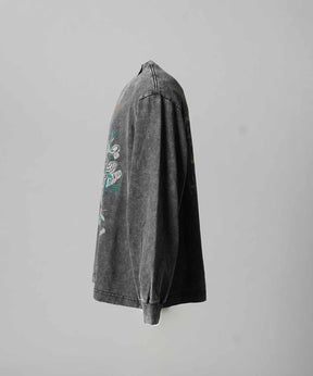 Artist Graphical Embroidery Prime-Over Crew Neck Long Sleeve T-Shirt