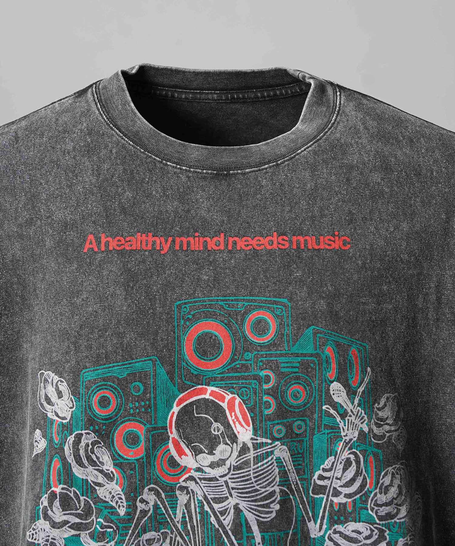 Artist Graphical Embroidery Prime-Over Crew Neck Long Sleeve T-Shirt