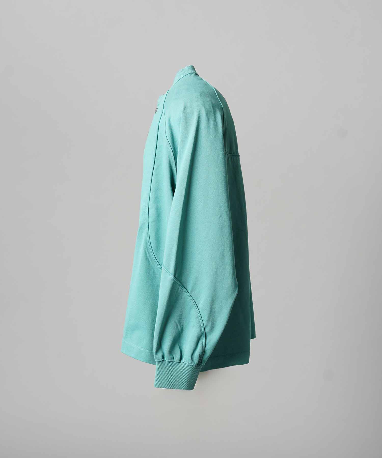 Curve switching Prime-Over Henry Neck Long Sleeve T-Shirt