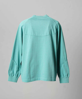 Curve switching Prime-Over Henry Neck Long Sleeve T-Shirt