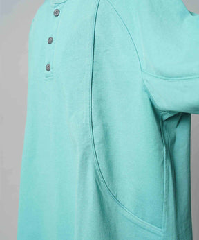 Curve switching Prime-Over Henry Neck Long Sleeve T-Shirt