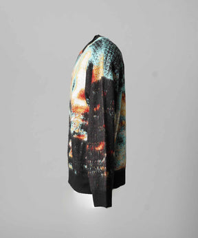 [25AW PRE-ORDER] Contemporary Art Jacquard Prime-Over Crew Neck Shaggy Knit Pullover