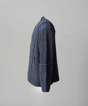 [25AW PRE-ORDER] 3 colors Wool Nylon Prime-Over Crew Neck Knit Cardigan