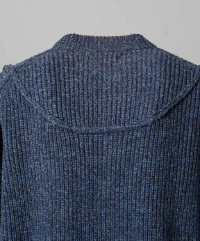 [25AW PRE-ORDER] 3 colors Wool Nylon Prime-Over Crew Neck Knit Cardigan