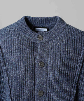 [25AW PRE-ORDER] 3 colors Wool Nylon Prime-Over Crew Neck Knit Cardigan