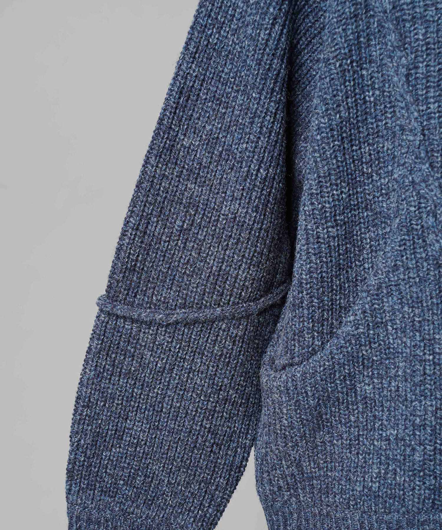 [25AW PRE-ORDER] 3 colors Wool Nylon Prime-Over Crew Neck Knit Cardigan