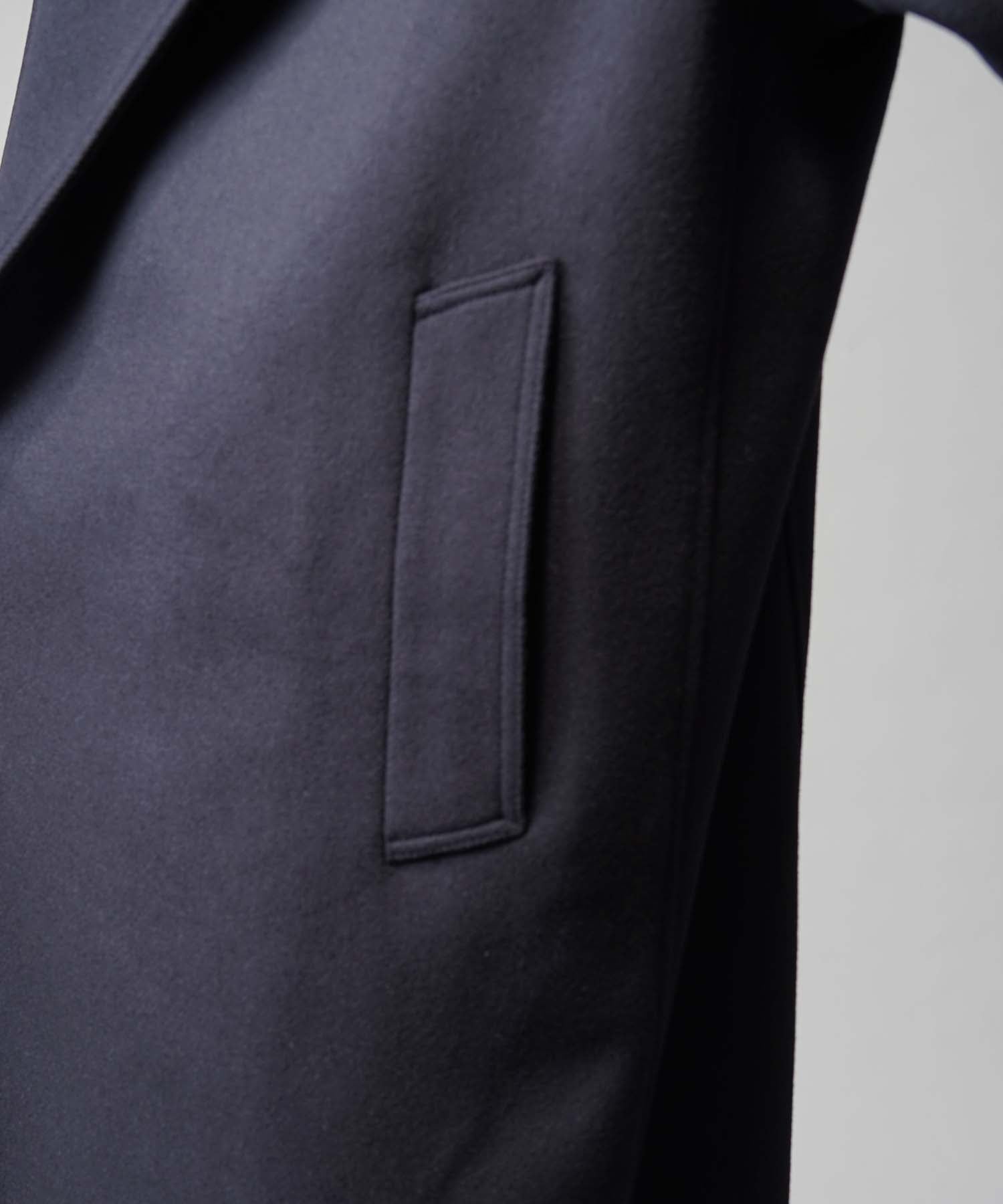 Super140s Prime-Over Melton Double Breasted Coat