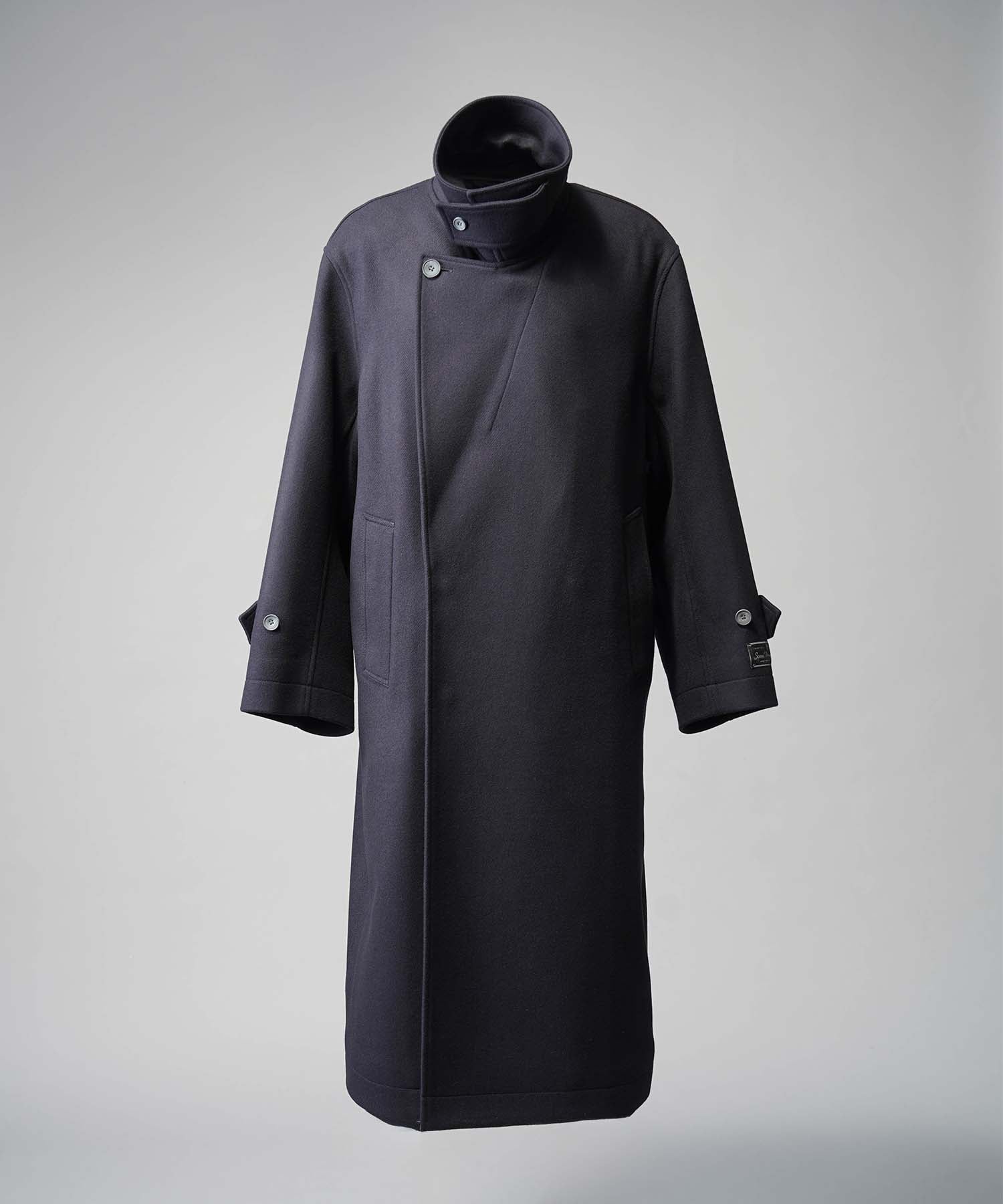 エ*ル様 1724 MAISON SPECIAL SUPER140Sダブルオーバ Super140s Prime-Over Melton Balmachan Coat