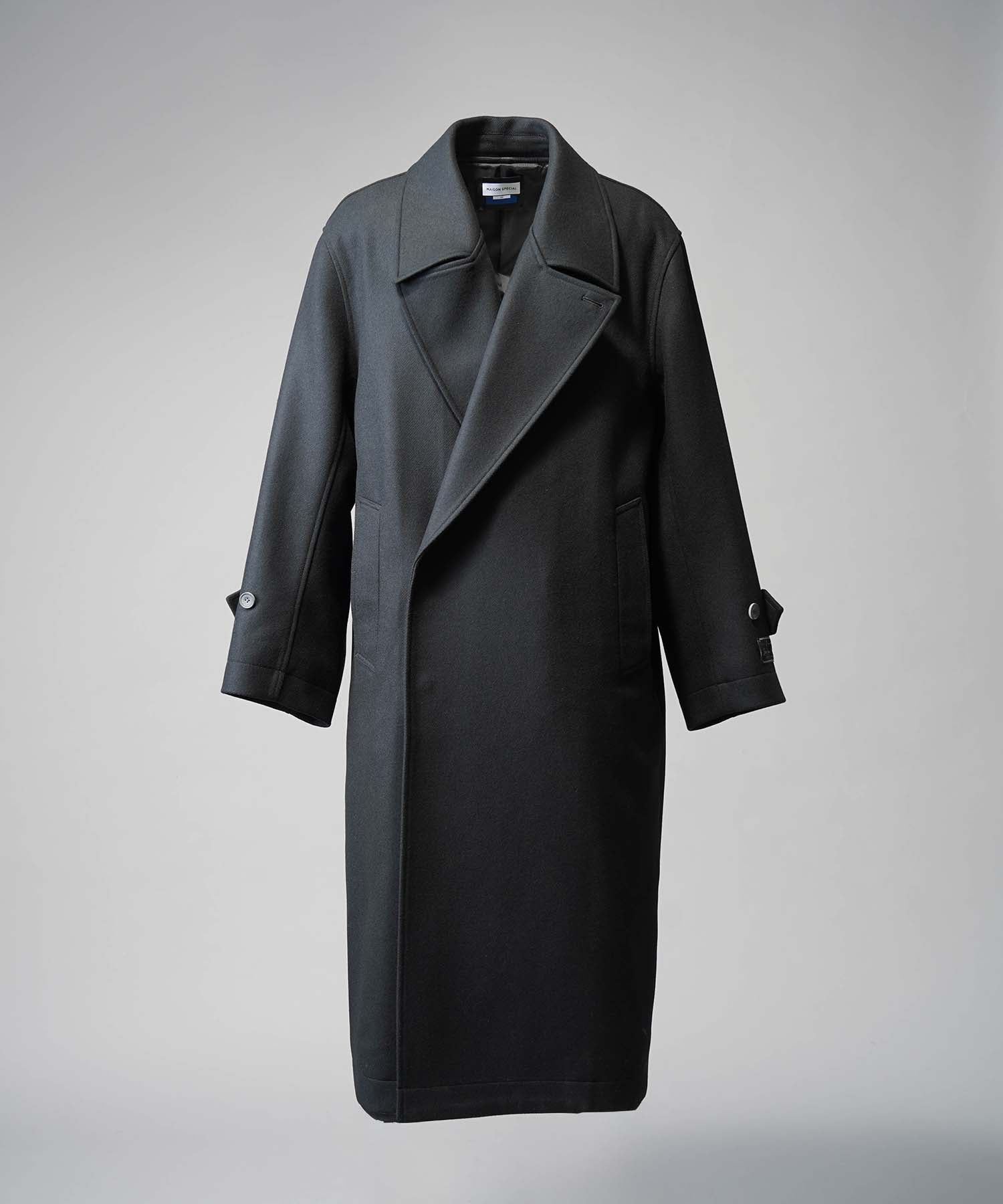 Super140s Prime-Over Melton Double Breasted Coat