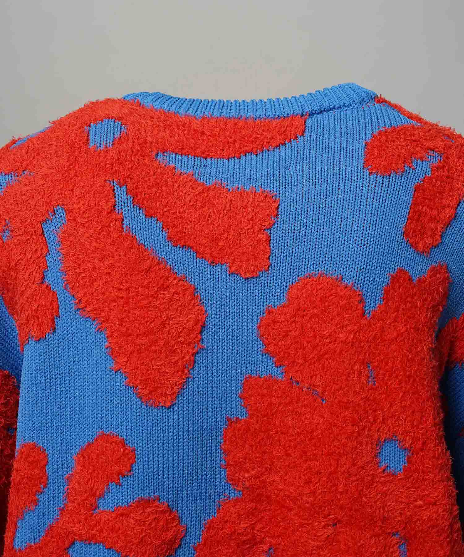 [25AW PRE-ORDER] Botanical Jacquard Prime-Over Crew Neck Knit Pullover