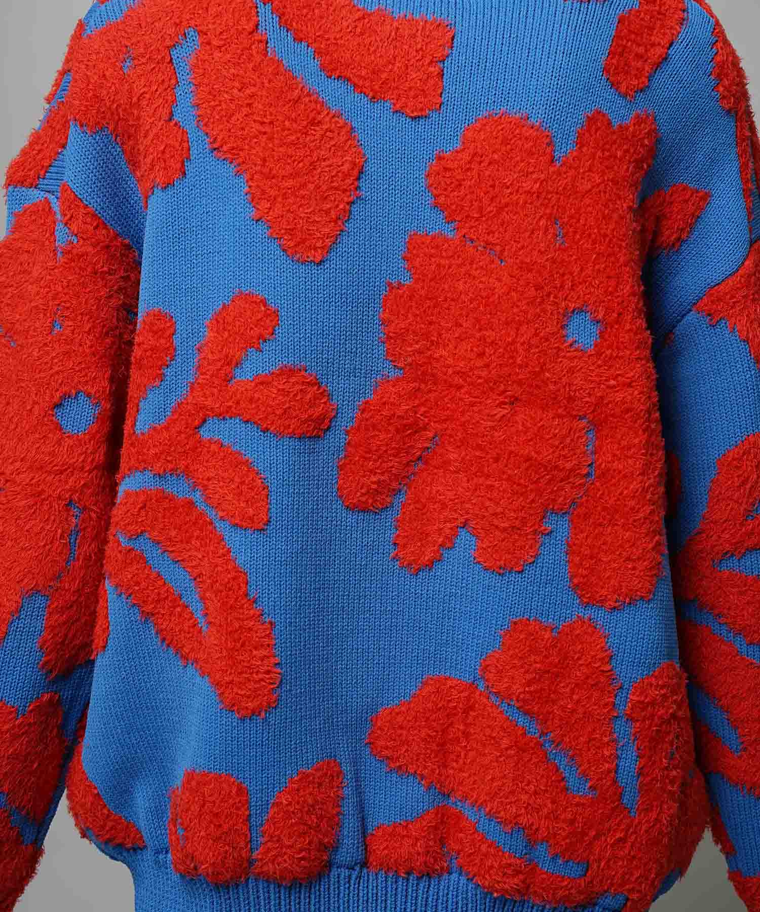 [25AW PRE-ORDER] Botanical Jacquard Prime-Over Crew Neck Knit Pullover