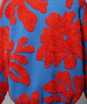 [25AW PRE-ORDER] Botanical Jacquard Prime-Over Crew Neck Knit Pullover