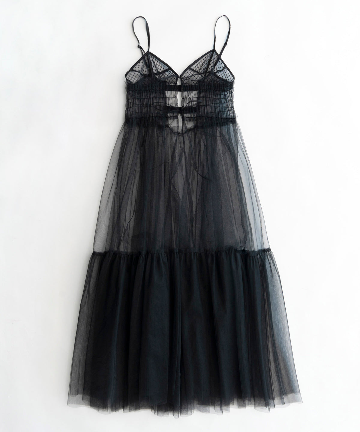 【24SPRING PRE-ORDER】Tulle Shirring Gathered Dress