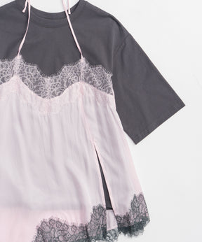 【26SPRING PRE-ORDER】Lace Docking Layered TEE