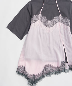 【26SPRING PRE-ORDER】Lace Docking Layered TEE