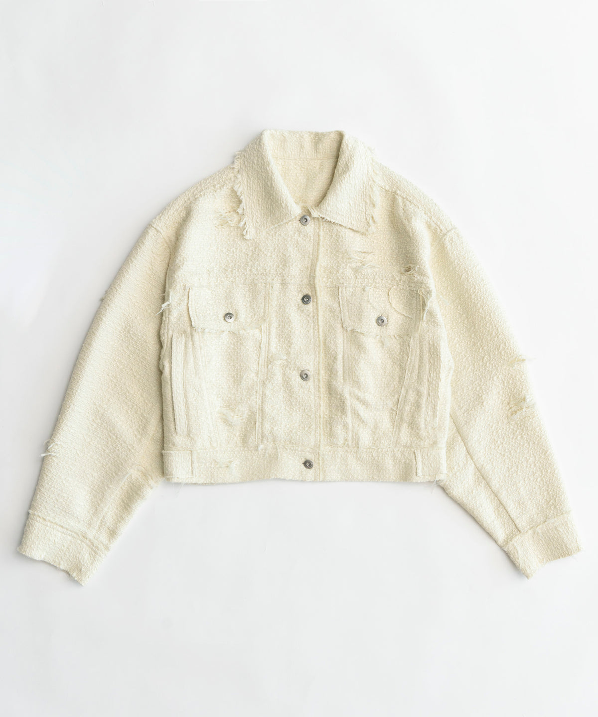 【24SPRING PRE-ORDER】Tweed Distressed Jacket