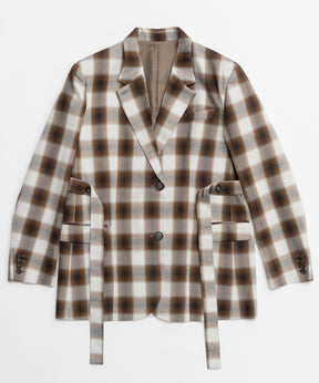 【26SPRING PRE-ORDER】Ombre Check Pattern Tailored Jacket