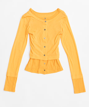 【26SPRING PRE-ORDER】2way Neck Bicolor Comfort Top