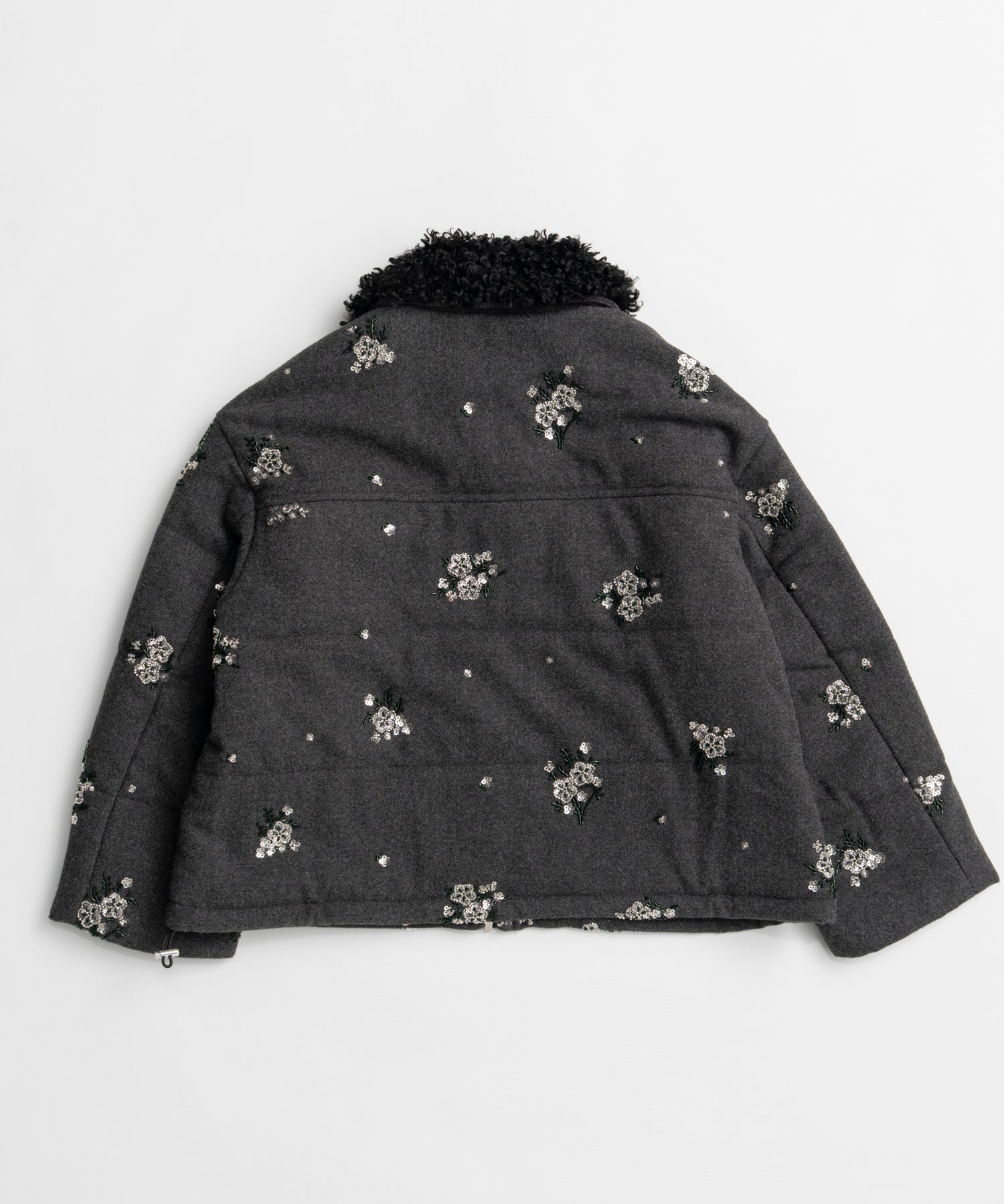 [26WINTER COLLECTION] 2WAY 领 Bijou 刺绣羽绒外套