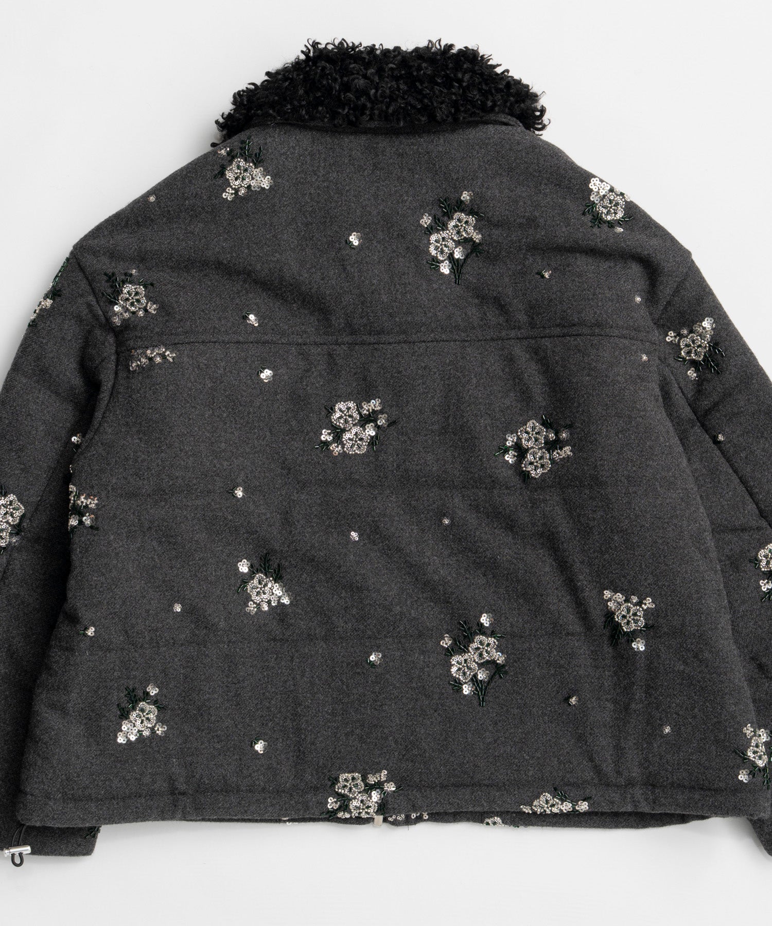 [26WINTER COLLECTION] 2WAY 领 Bijou 刺绣羽绒外套
