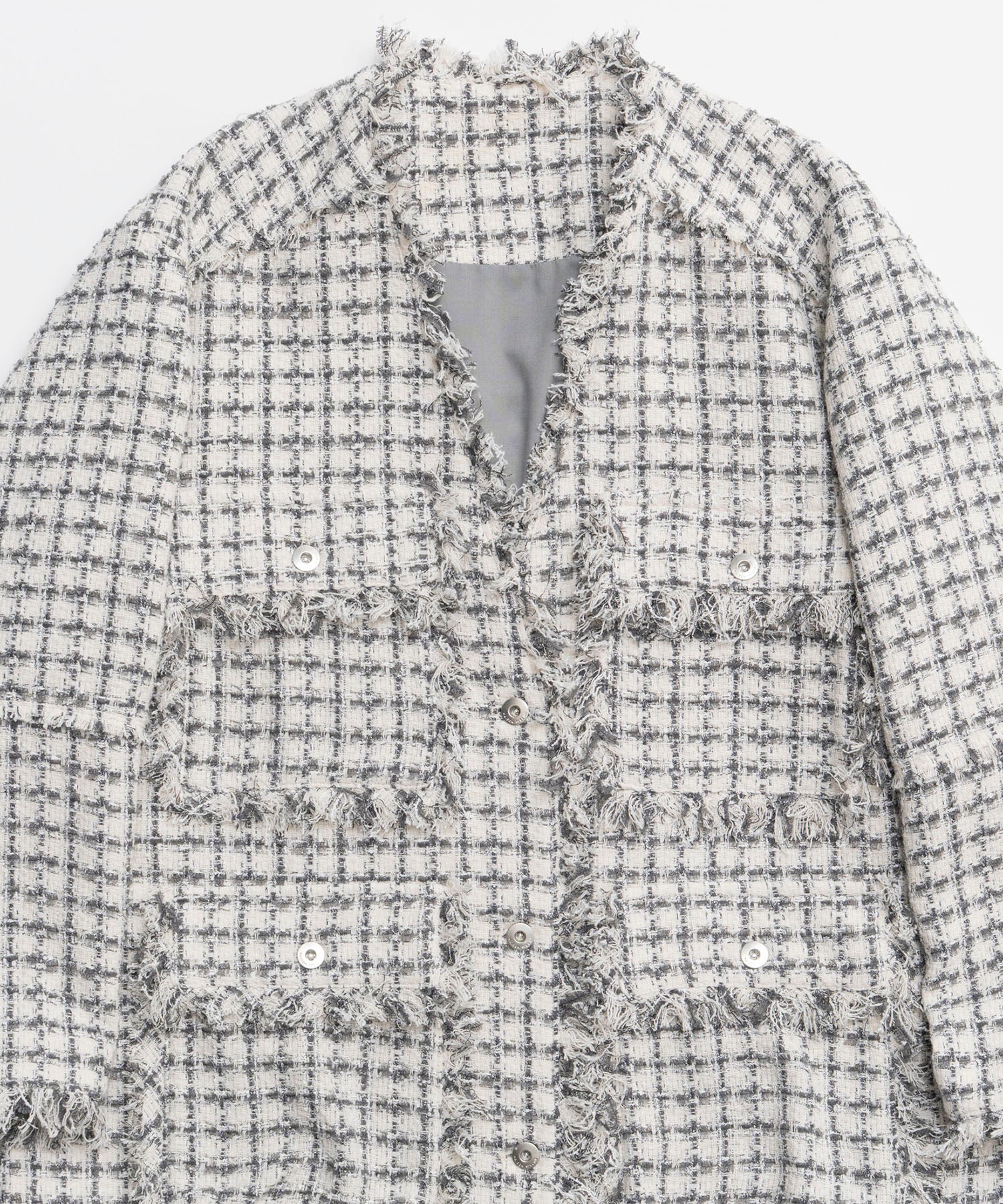 【26SPRING PRE-ORDER】Fringe Tweed Long Jacket