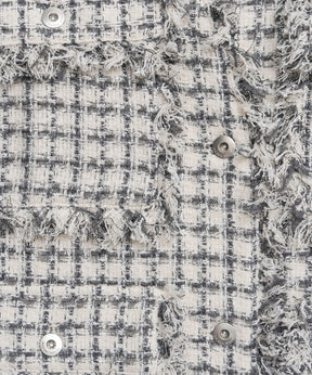 【26SPRING PRE-ORDER】Fringe Tweed Long Jacket