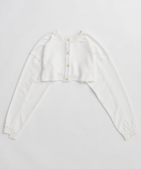 【26SPRING PRE-ORDER】2-Way Short Sweat Cardigan