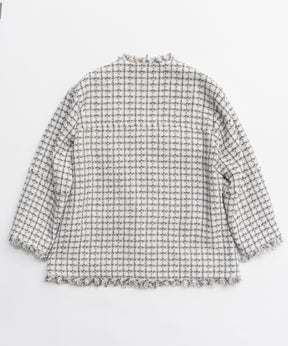 【26SPRING PRE-ORDER】Fringe Tweed Long Jacket