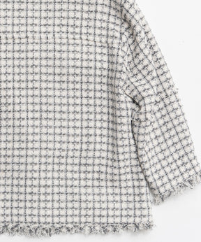 【26SPRING PRE-ORDER】Fringe Tweed Long Jacket