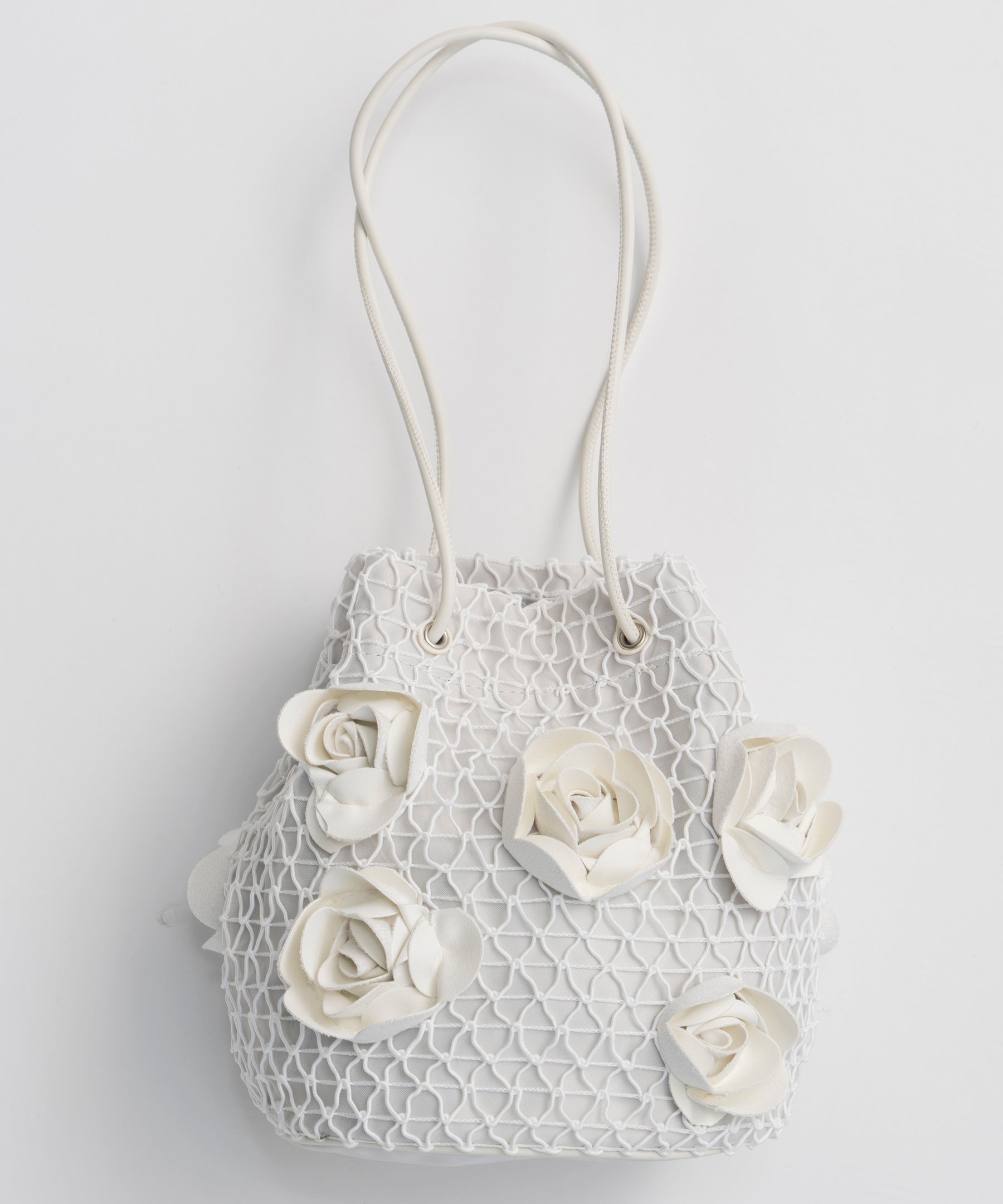 Rose Motif Drawstring Bag