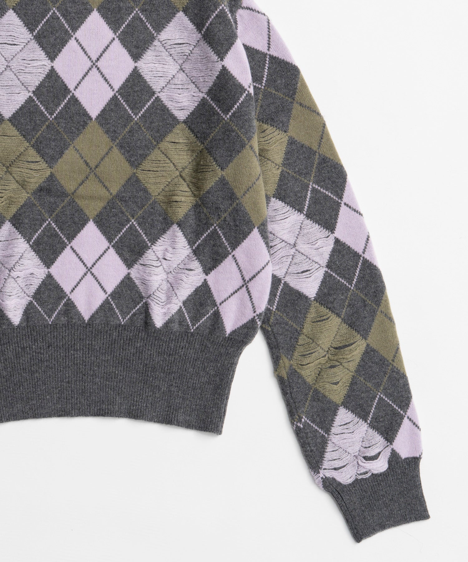 【26WINTER COLLECTION】Drop needle Argyle Knit